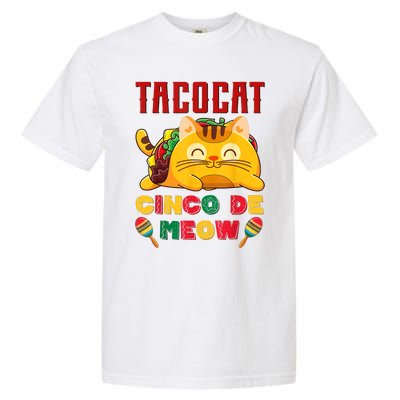 Cinco De Meow Taco Cat, Mexican Cinco De Mayo Cat Lovers Garment-Dyed Heavyweight T-Shirt