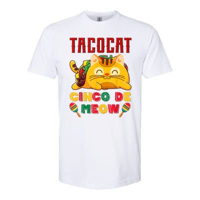 Cinco De Meow Taco Cat, Mexican Cinco De Mayo Cat Lovers Softstyle® CVC T-Shirt