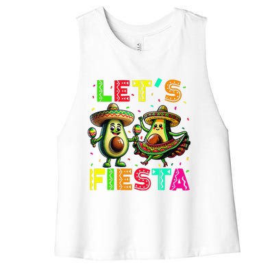 Cinco De May Mexican Fiesta Women's Racerback Cropped Tank