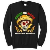 Cinco De Mayo Vaccinated And Intoxicated Sugar Skull Sweatshirt