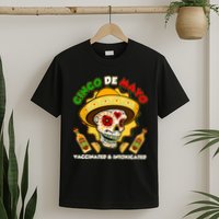 Cinco De Mayo Vaccinated And Intoxicated Sugar Skull T-Shirt