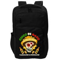 Cinco De Mayo Vaccinated And Intoxicated Sugar Skull Impact Tech Backpack