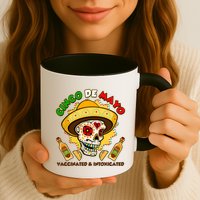 Cinco De Mayo Vaccinated And Intoxicated Sugar Skull Mug