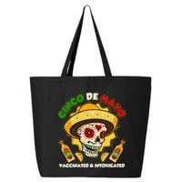 Cinco De Mayo Vaccinated And Intoxicated Sugar Skull 25L Jumbo Tote