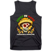 Cinco De Mayo Vaccinated And Intoxicated Sugar Skull Tank Top