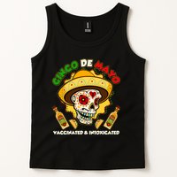 Cinco De Mayo Vaccinated And Intoxicated Sugar Skull Tank Top