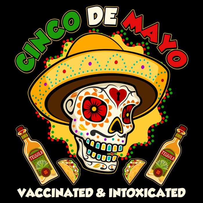 Cinco De Mayo Vaccinated And Intoxicated Sugar Skull Tank Top
