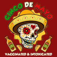 Cinco De Mayo Vaccinated And Intoxicated Sugar Skull Cooling Performance Crew T-Shirt