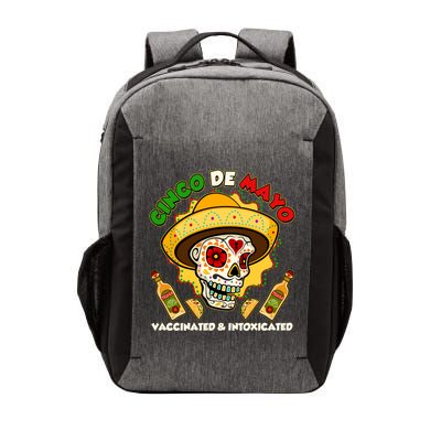 Cinco De Mayo Vaccinated And Intoxicated Sugar Skull Vector Backpack