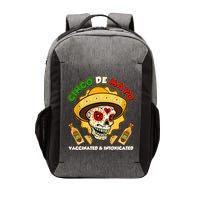 Cinco De Mayo Vaccinated And Intoxicated Sugar Skull Vector Backpack