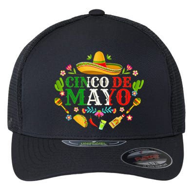 Cinco De Mayo Mexican Fiesta 5 De Mayo Flexfit Unipanel Trucker Cap