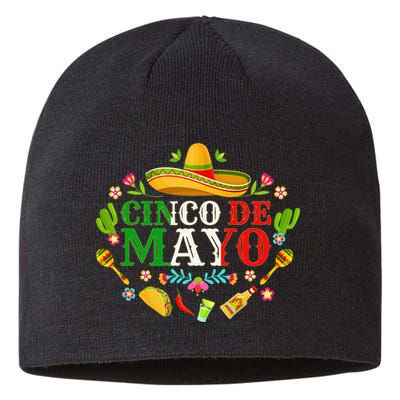 Cinco De Mayo Mexican Fiesta 5 De Mayo Sustainable Beanie