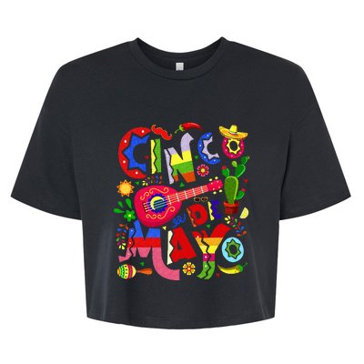 Cinco De Mayo Mexican Fiesta 5 De Mayo Bella+Canvas Jersey Crop Tee