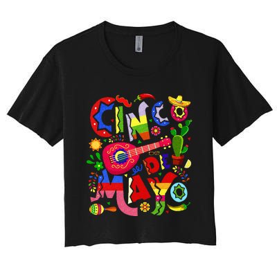 Cinco De Mayo Mexican Fiesta 5 De Mayo Women's Crop Top Tee