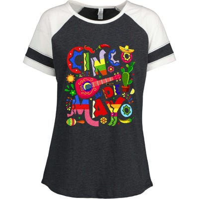 Cinco De Mayo Mexican Fiesta 5 De Mayo Enza Ladies Jersey Colorblock Tee