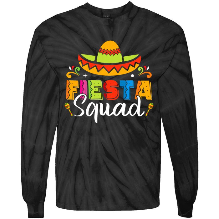 Cinco De Mayo Fiesta Squad Family Matching Grou Tie-Dye Long Sleeve Shirt