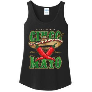 Cinco De Mayo Lets Celebrate With Hot Chilli Ladies Essential Tank