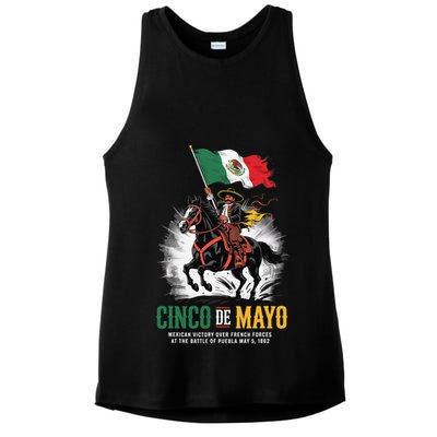 Cinco De Mayo Mexican Battle Puebla 1862 Anniversary Ladies PosiCharge Tri-Blend Wicking Tank