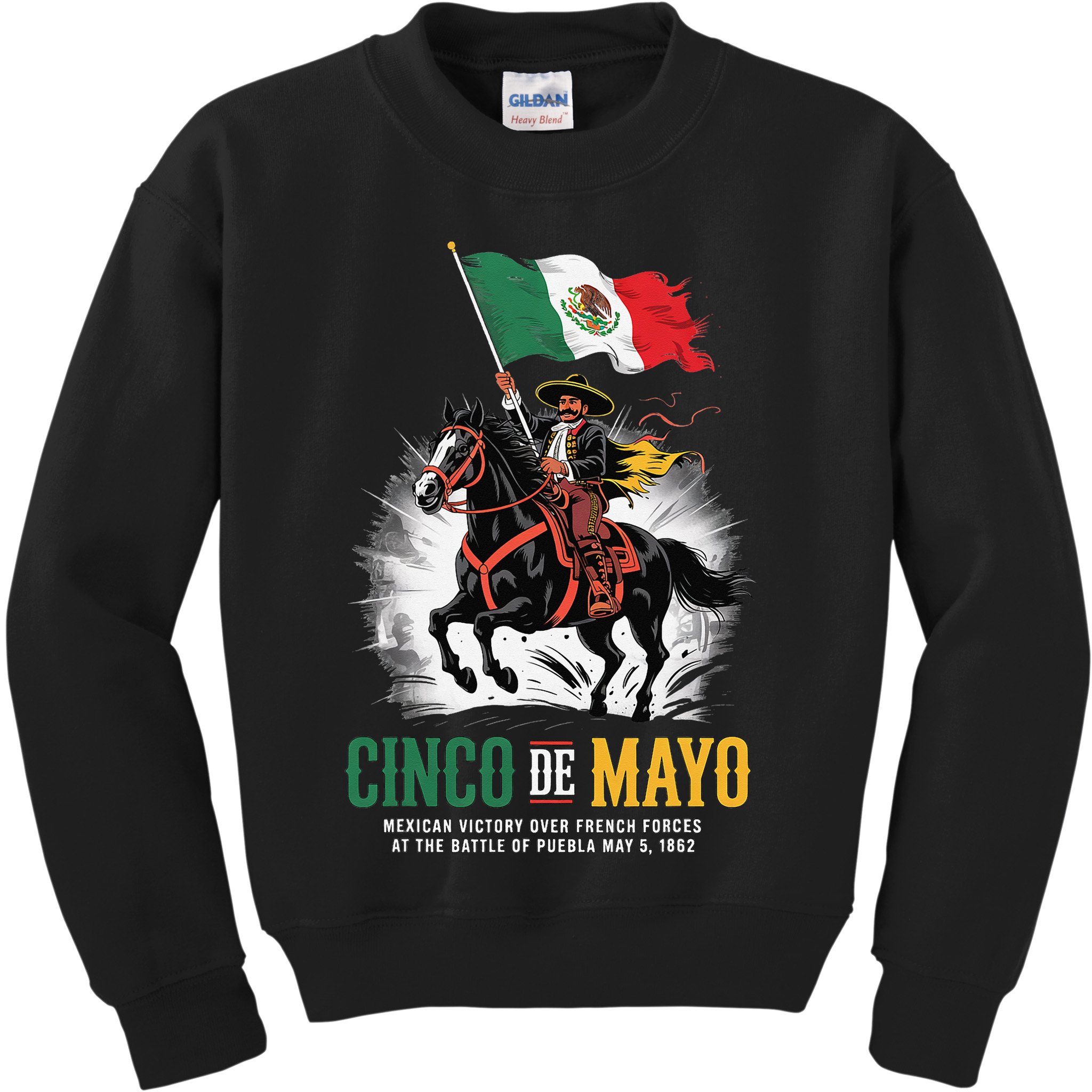 Cinco De Mayo Mexican Battle Puebla 1862 Anniversary Kids Sweatshirt
