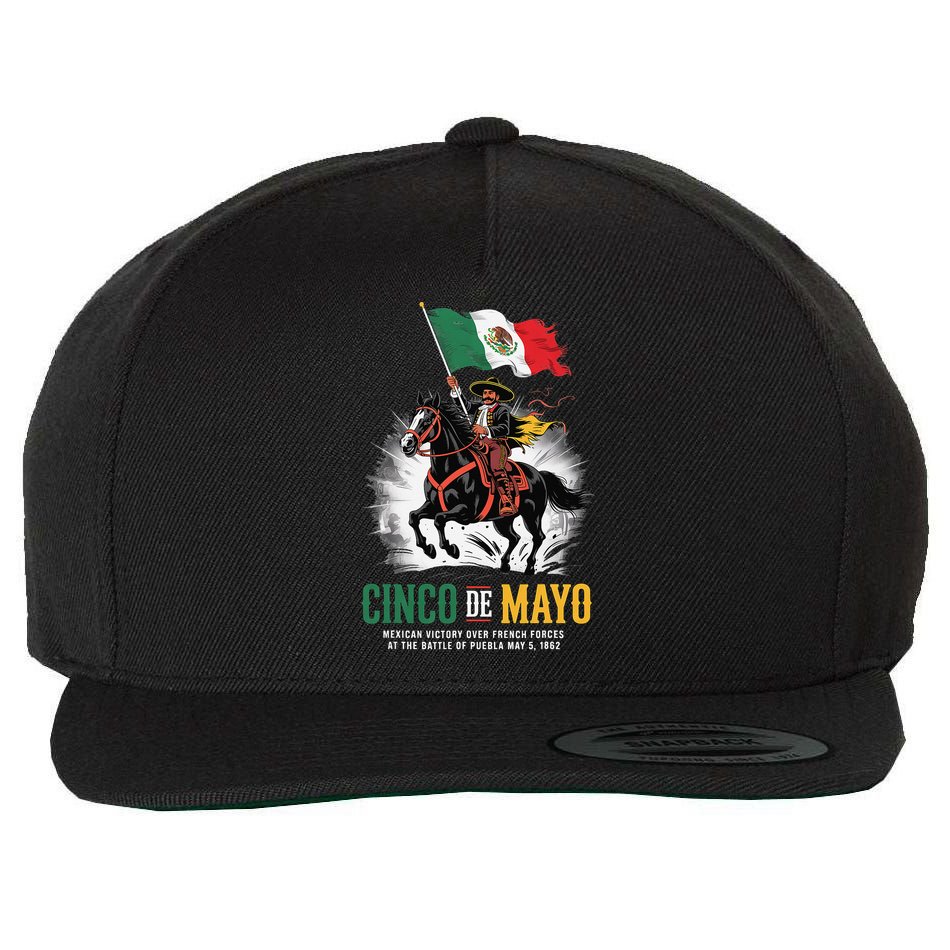 Cinco De Mayo Mexican Battle Puebla 1862 Anniversary Wool Snapback Cap
