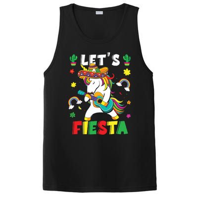 Cinco De Mayo Party Lets Fiesta Dancing Mexican Unicorn PosiCharge Competitor Tank