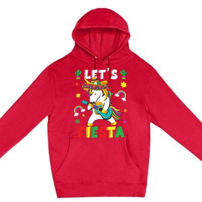 Cinco De Mayo Party Lets Fiesta Dancing Mexican Unicorn Premium Pullover Hoodie