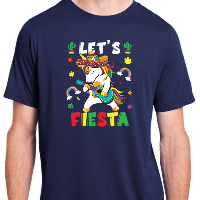 Cinco De Mayo Party Lets Fiesta Dancing Mexican Unicorn Adult ChromaSoft Performance T-Shirt