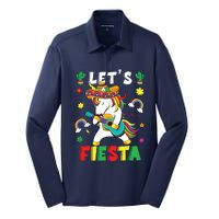 Cinco De Mayo Party Lets Fiesta Dancing Mexican Unicorn Silk Touch Performance Long Sleeve Polo