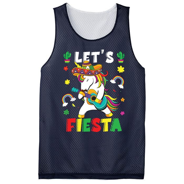 Cinco De Mayo Party Lets Fiesta Dancing Mexican Unicorn Mesh Reversible Basketball Jersey Tank