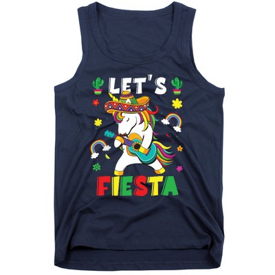 Cinco De Mayo Party Lets Fiesta Dancing Mexican Unicorn Tank Top