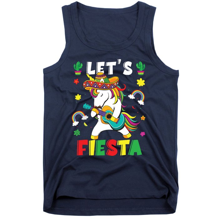 Cinco De Mayo Party Lets Fiesta Dancing Mexican Unicorn Tank Top