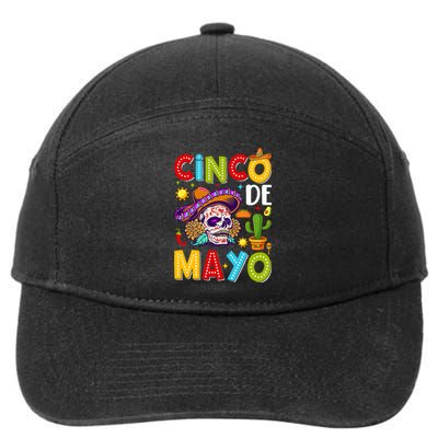 Cinco De Mayo Mexican Fiesta Squad 5 De Mayo For Mexican 7-Panel Snapback Hat