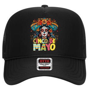 Cinco De Mayo Mexican Fiesta Squad High Crown Mesh Back Trucker Hat