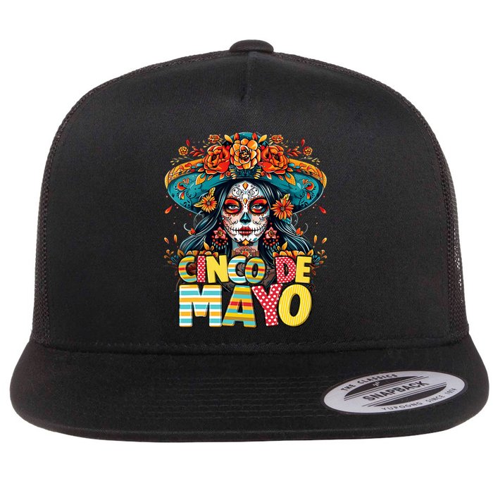 Cinco De Mayo Mexican Fiesta Squad Flat Bill Trucker Hat