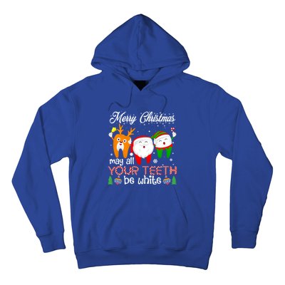 Christmas Dental May All Your Teeth Be White Santa Dental Gift Hoodie