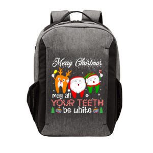 Christmas Dental May All Your Teeth Be White Santa Dental Gift Vector Backpack