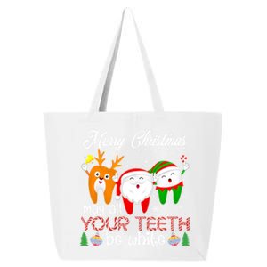 Christmas Dental May All Your Teeth Be White Santa Dental Gift 25L Jumbo Tote