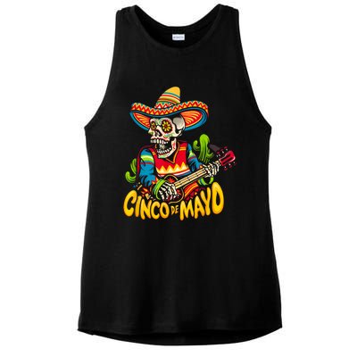 Cinco De Mayo Mexican Lets Fiesta 5 De Mayo Women Men Ladies PosiCharge Tri-Blend Wicking Tank