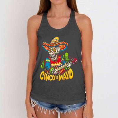 Cinco De Mayo Mexican Lets Fiesta 5 De Mayo Women Men Women's Knotted Racerback Tank