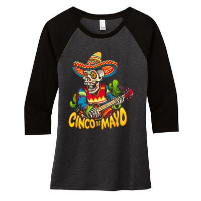 Cinco De Mayo Mexican Lets Fiesta 5 De Mayo Women Men Women's Tri-Blend 3/4-Sleeve Raglan Shirt