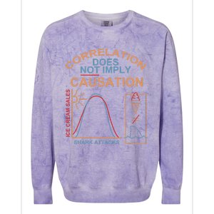 Correlation Does Not Imply Causation Apparel Colorblast Crewneck Sweatshirt