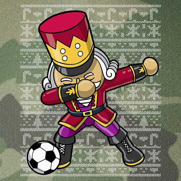 Christmas Dabbing Nutcracker Soccer Player Coach Legacy Tie Dye Trucker Hat