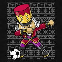 Christmas Dabbing Nutcracker Soccer Player Coach Ladies PosiCharge Tri-Blend Wicking Tank