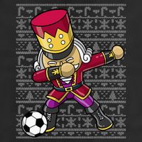 Christmas Dabbing Nutcracker Soccer Player Coach 7 Panel Mesh Trucker Snapback Hat