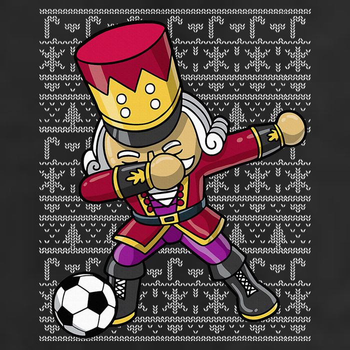 Christmas Dabbing Nutcracker Soccer Player Coach 7 Panel Mesh Trucker Snapback Hat