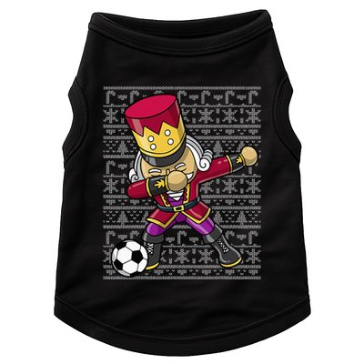 Christmas Dabbing Nutcracker Soccer Player Coach Doggie Tank