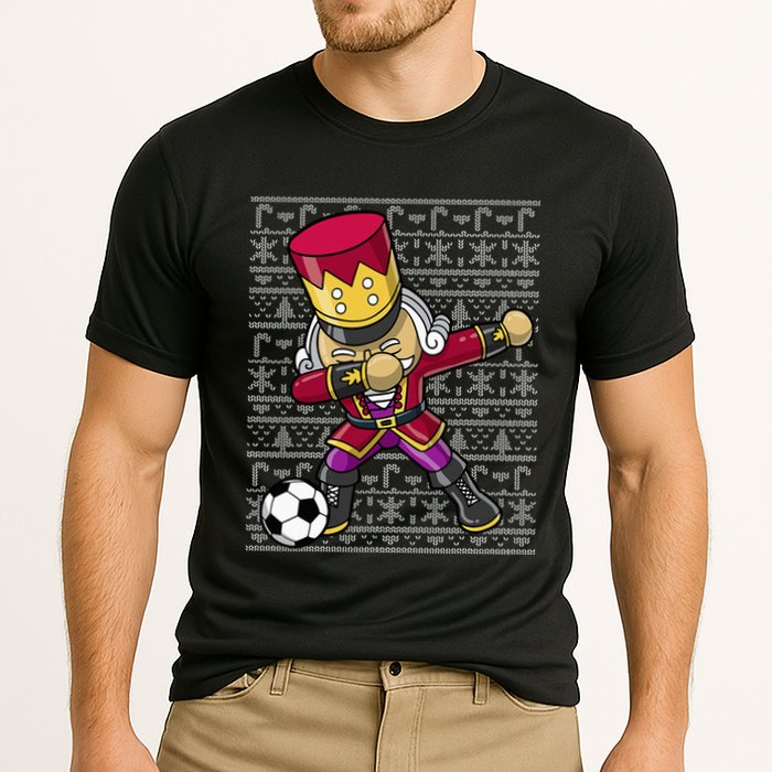 Christmas Dabbing Nutcracker Soccer Player Coach Performance Shirt