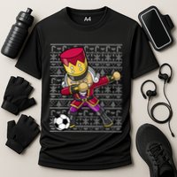 Christmas Dabbing Nutcracker Soccer Player Coach Performance Shirt