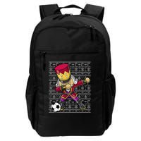 Christmas Dabbing Nutcracker Soccer Player Coach Backpack