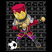 Christmas Dabbing Nutcracker Soccer Player Coach 7-Panel Snapback Hat